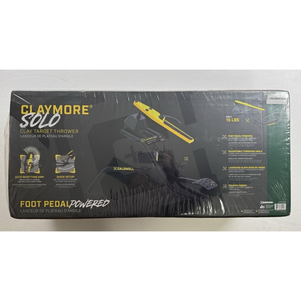 Caldwell Claymore Solo Clay Target Thrower Foot Pedal Powered – 55+ Yards